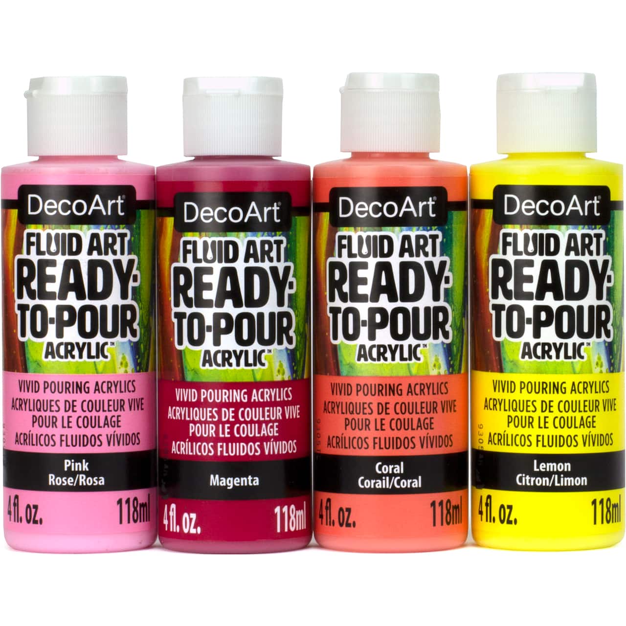 6 Packs: 4 ct. (24 total) DecoArt&#xAE; Fluid Art Ready-to-Pour Acrylic&#x2122; Sweet Treat